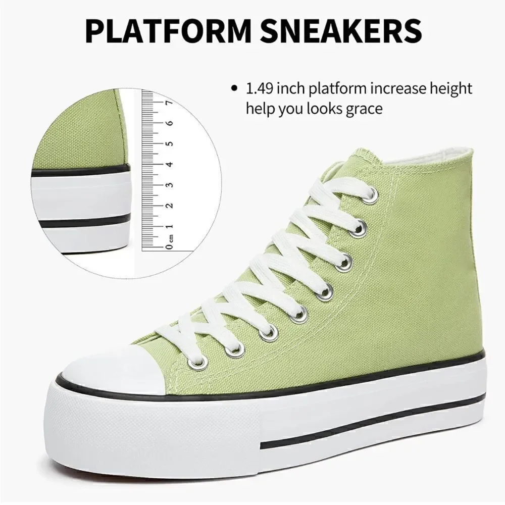 Platform Canvas High Top Sneakers